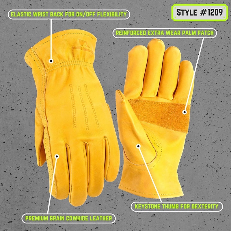 Wells Lamont Leather Work Gloves, Extra Large (1209XL) - Image 2